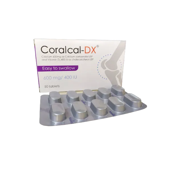 Tablet Coralcal-Dx 600mg+400iu (50pcs)