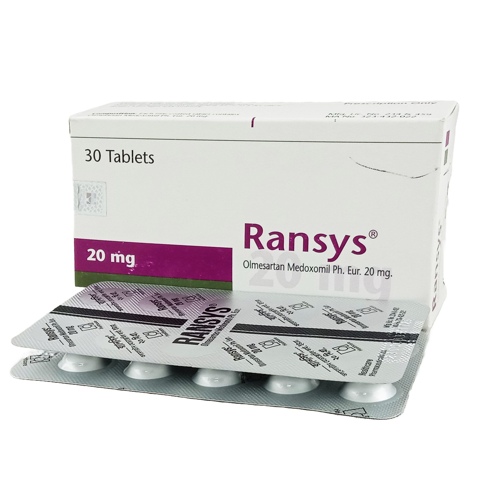 Tablet Ransys 20mg (30pcs)