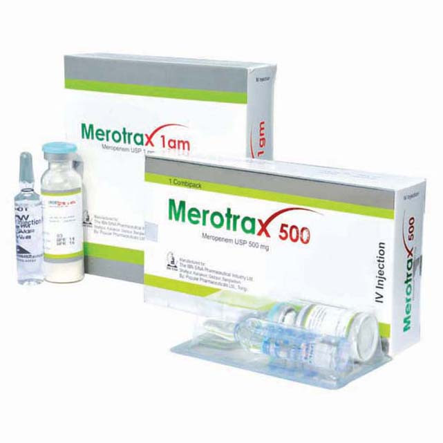 Injection merotrax 500gm/vial