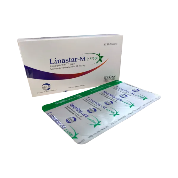 Tablet Linastar m 2.5mg+500mg (30pcs)