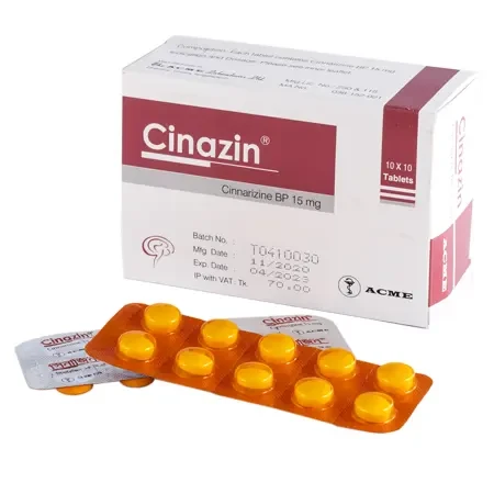 Tablet Cinazin 15mg (100pcs)