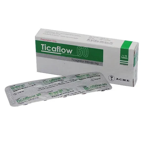 Tablet Ticaflow 60mg (10pcs)