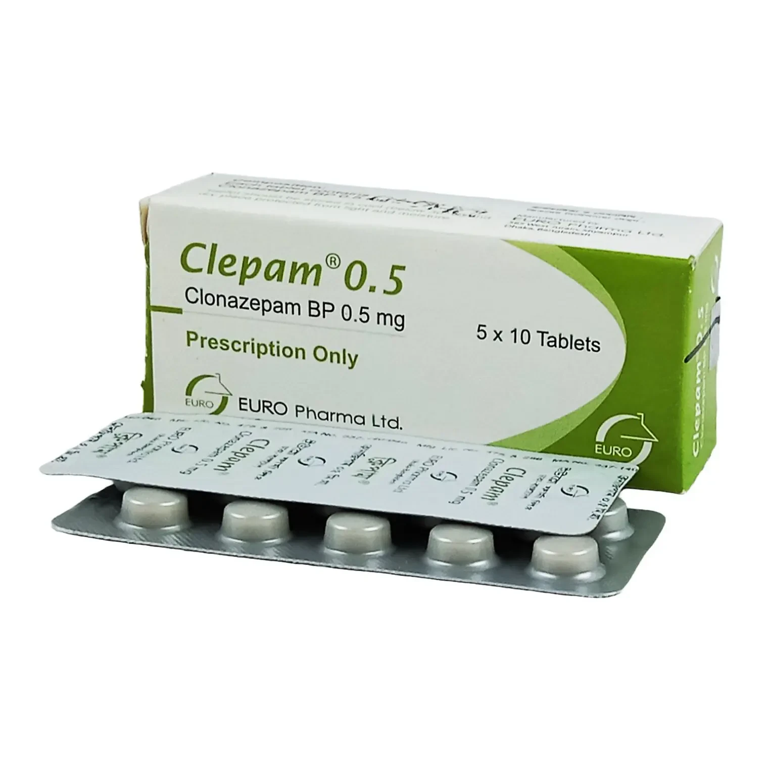 Tablet Clepam 0.5 mg (50pcs)