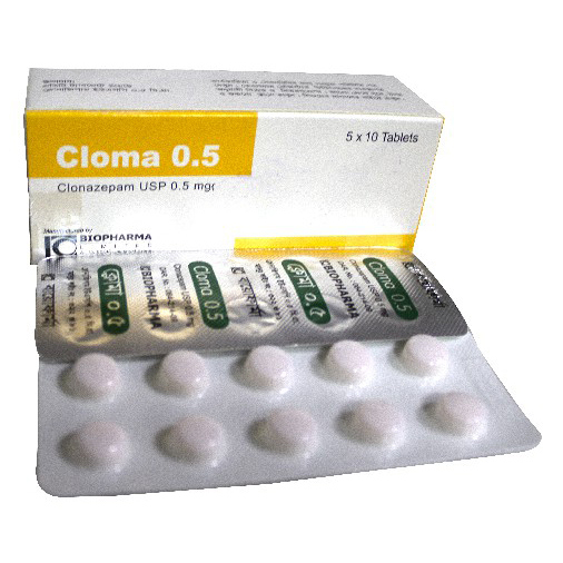 Tablet Cloma 0.5mg (50pcs)