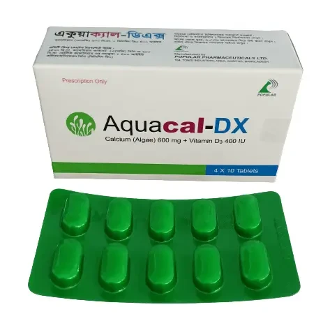 Tablet Aquacal-DX 600mg+400iu (40pcs)