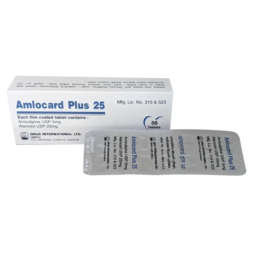 Tablet Amlocard Plus 5mg+25mg (56pcs)