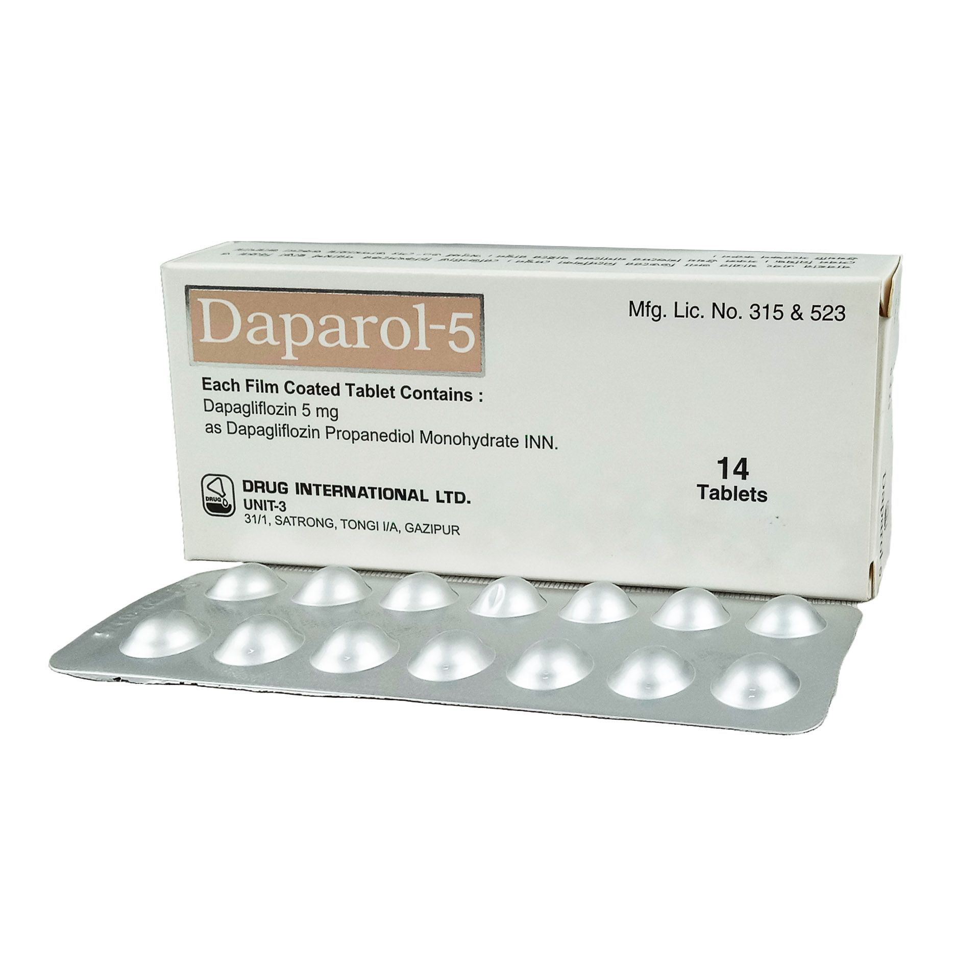 Tablet Daparol 5mg (14pcs)