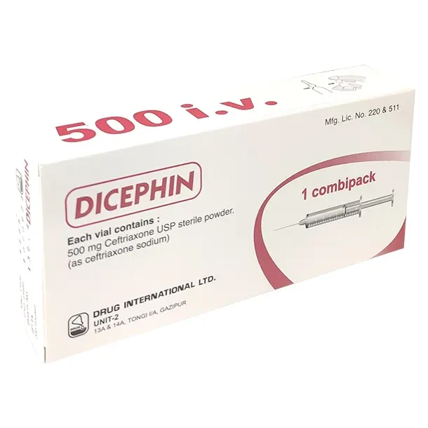 Injection Dicephin 500mg/vail (iv Injection)
