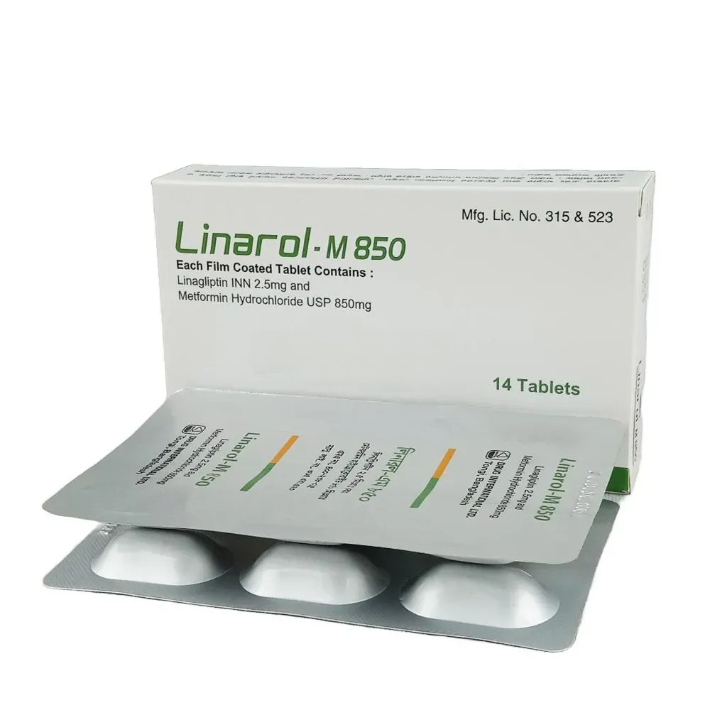 Tablet Linarol-M 2.5mg+ 850mg (14pcs)
