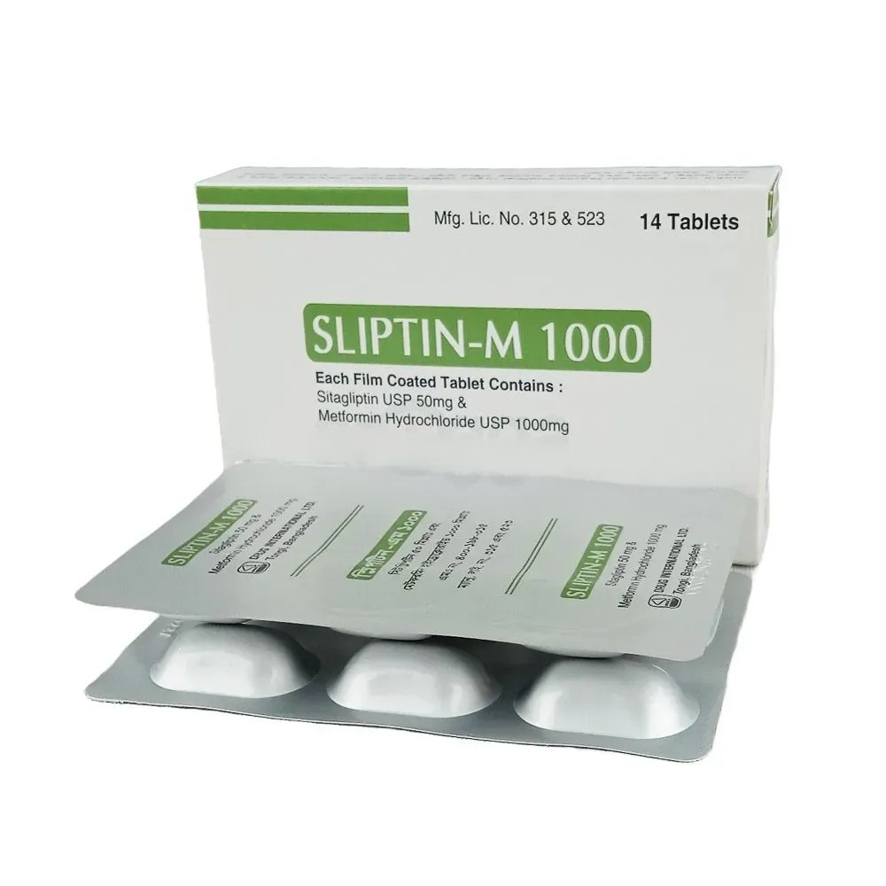 Tablet Sliptin-M 50mg+1000mg  (14pcs)
