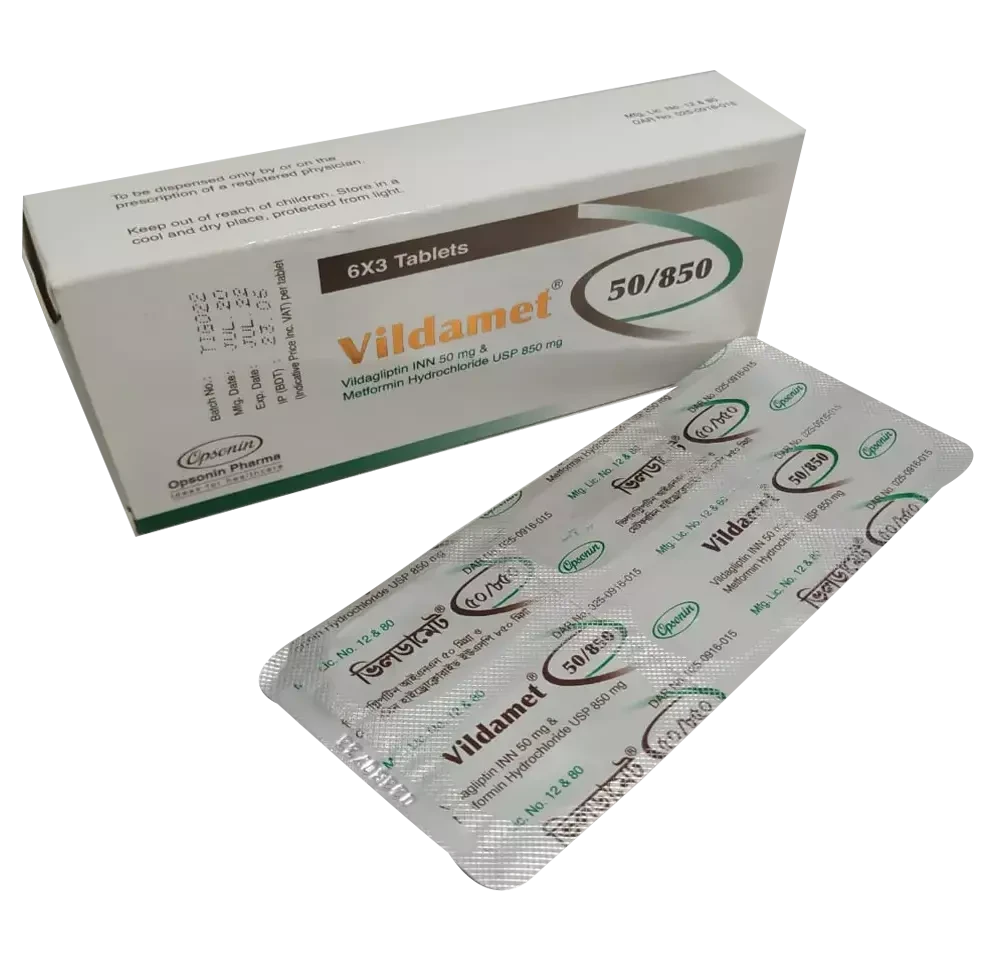 Tablet Vildamet 50/850mg (18pcs)