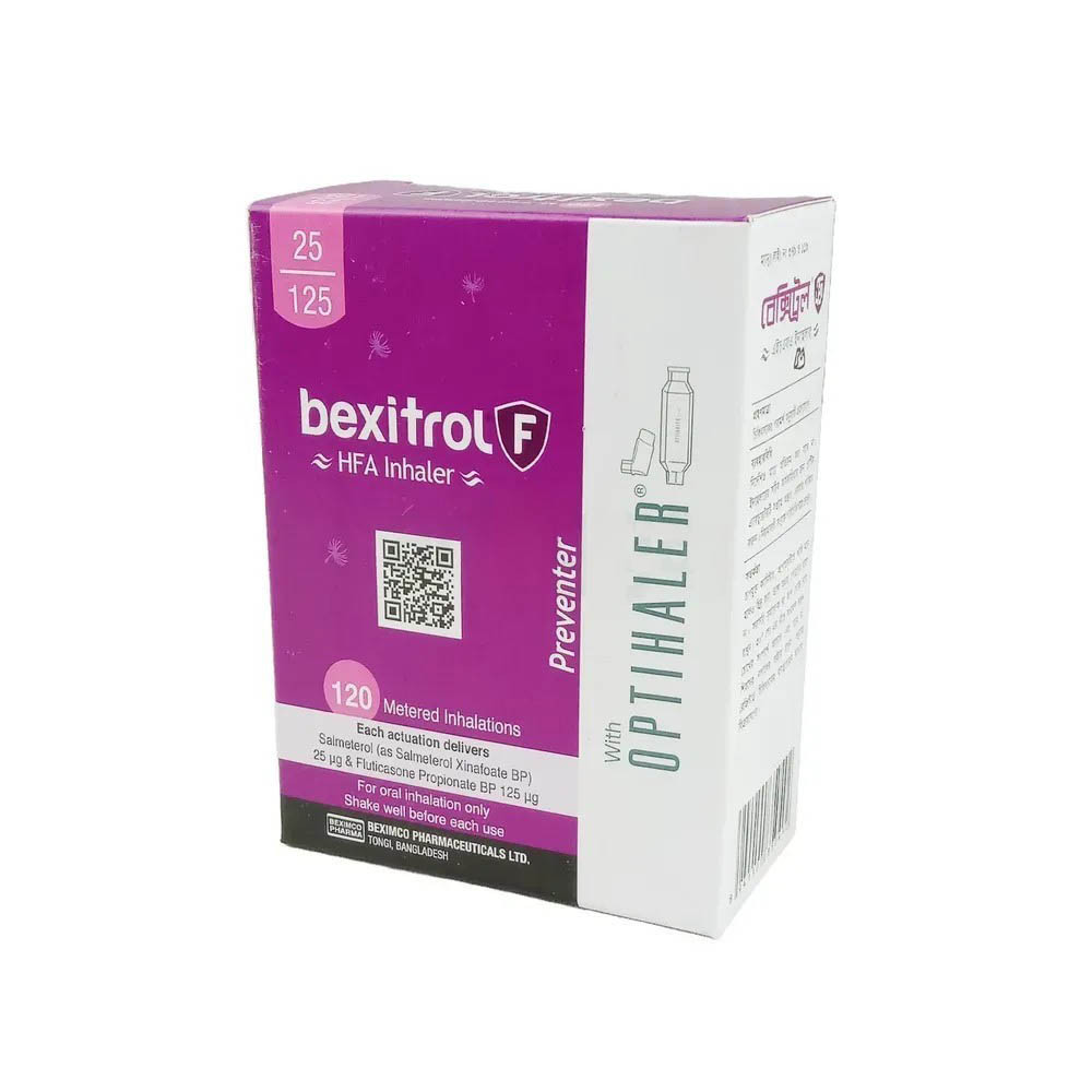 Inhaler Bexitrol F (25mcg+125mcg) (120 metered dose)