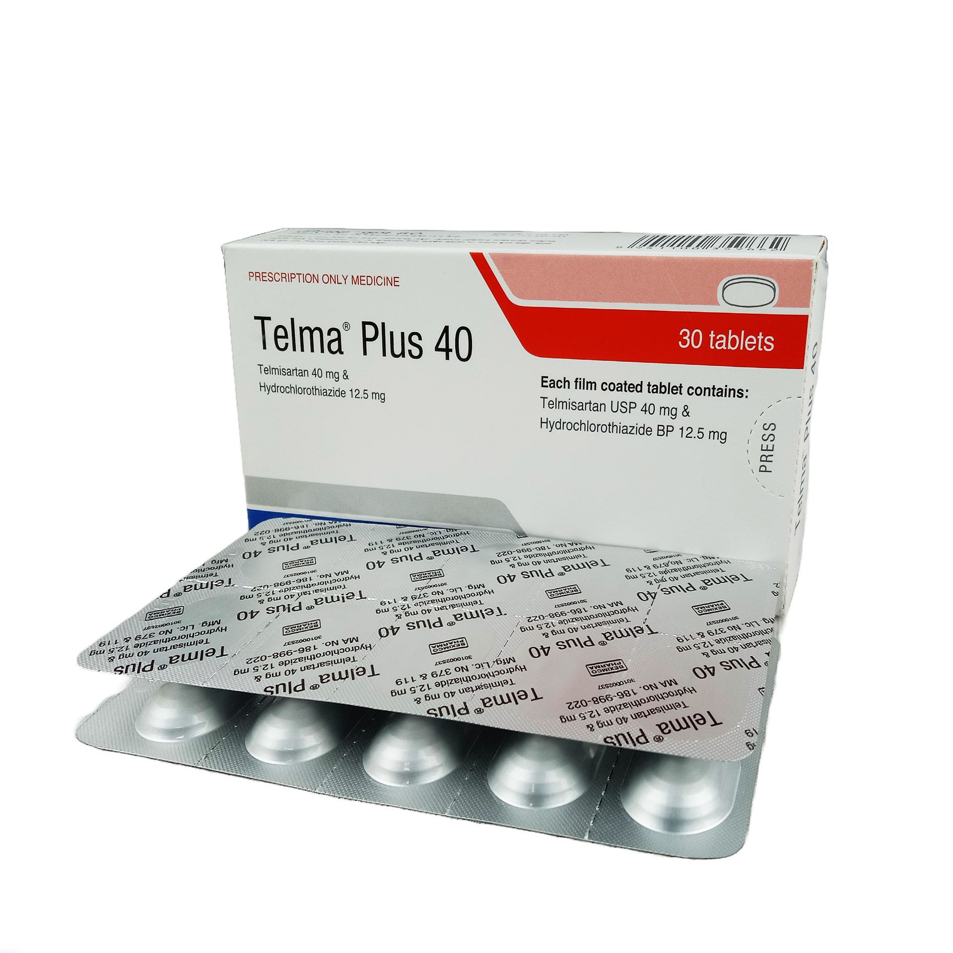 Tablet Telma Plus 40mg+12.5mg (30pcs)