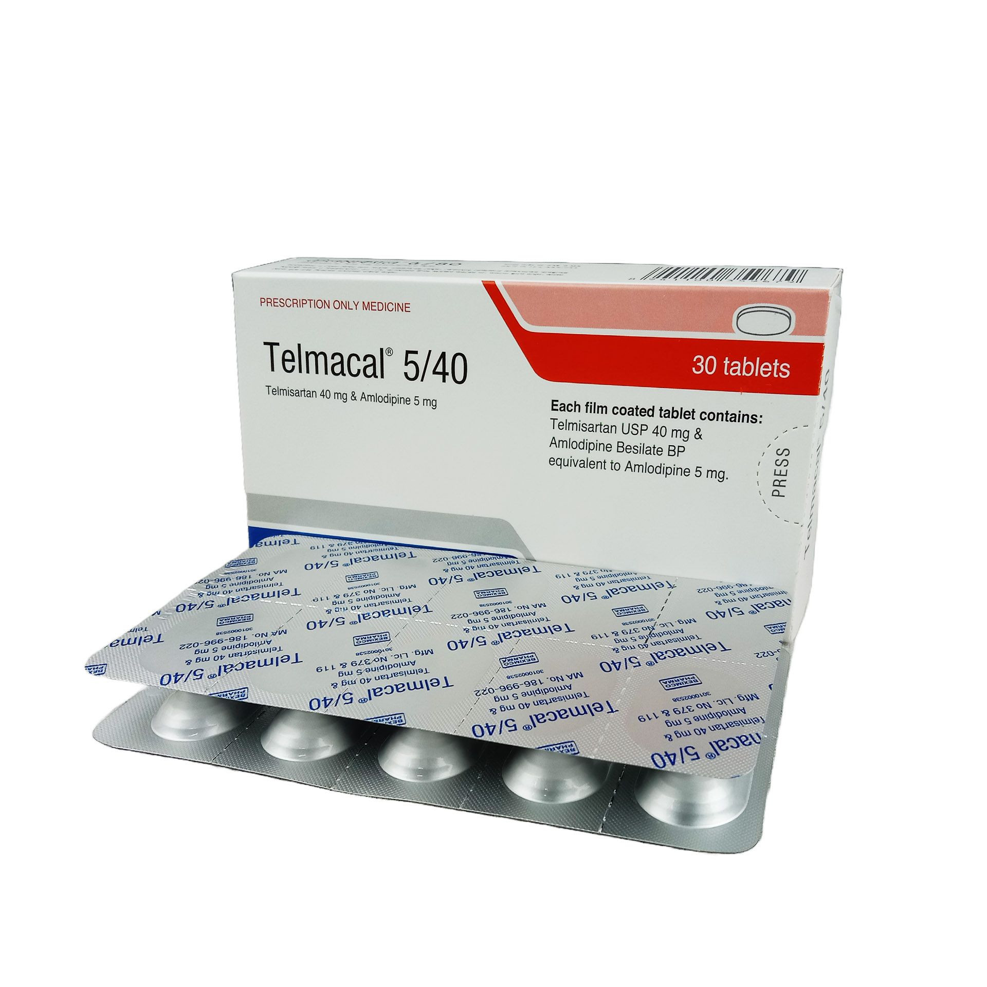Tablet Telmacal 5/40mg (30pcs)