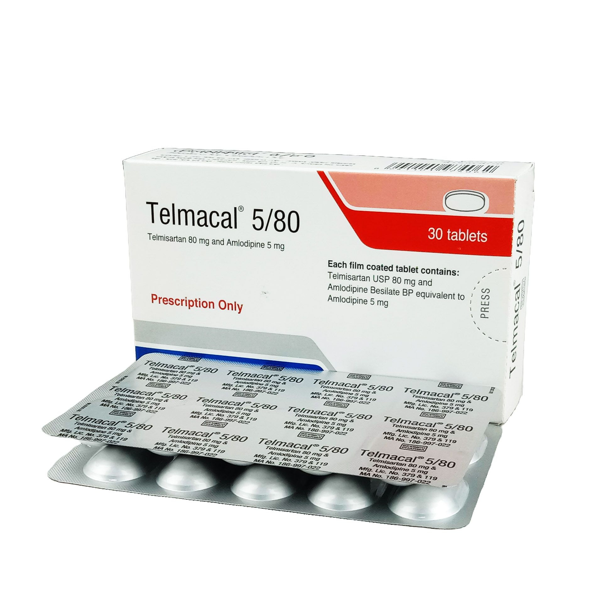Tablet Telmacal 5/80mg (30pcs)
