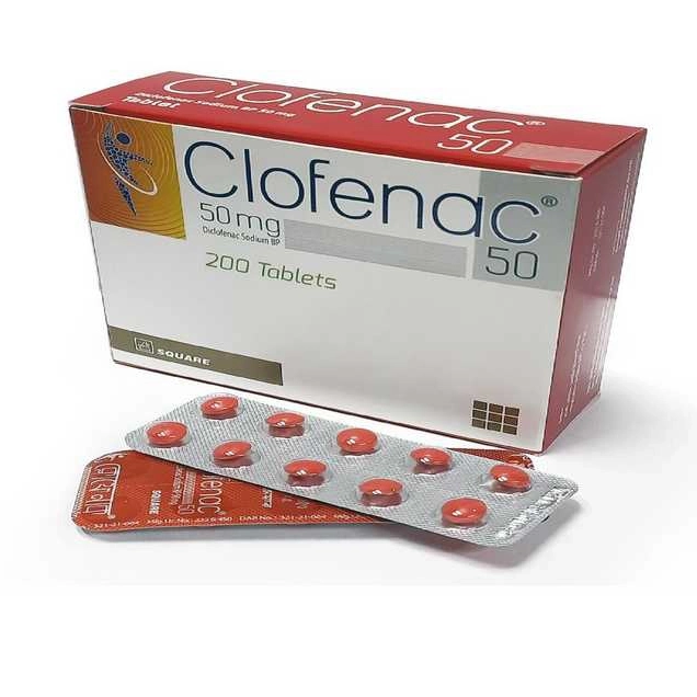 Tablet Clofenac 50mg (200pcs)