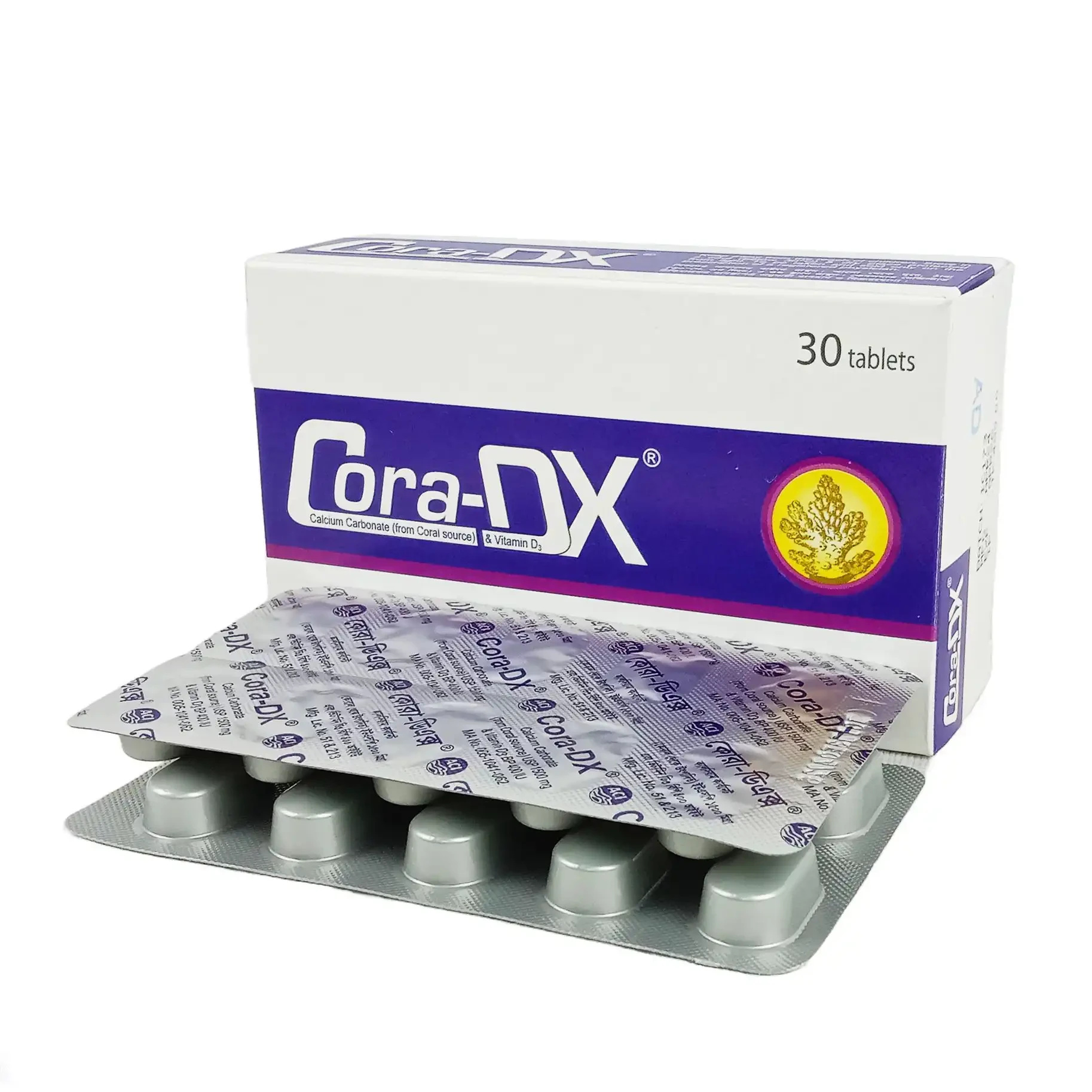 Tablet Cora-DX 600mg+400iu (30pcs)