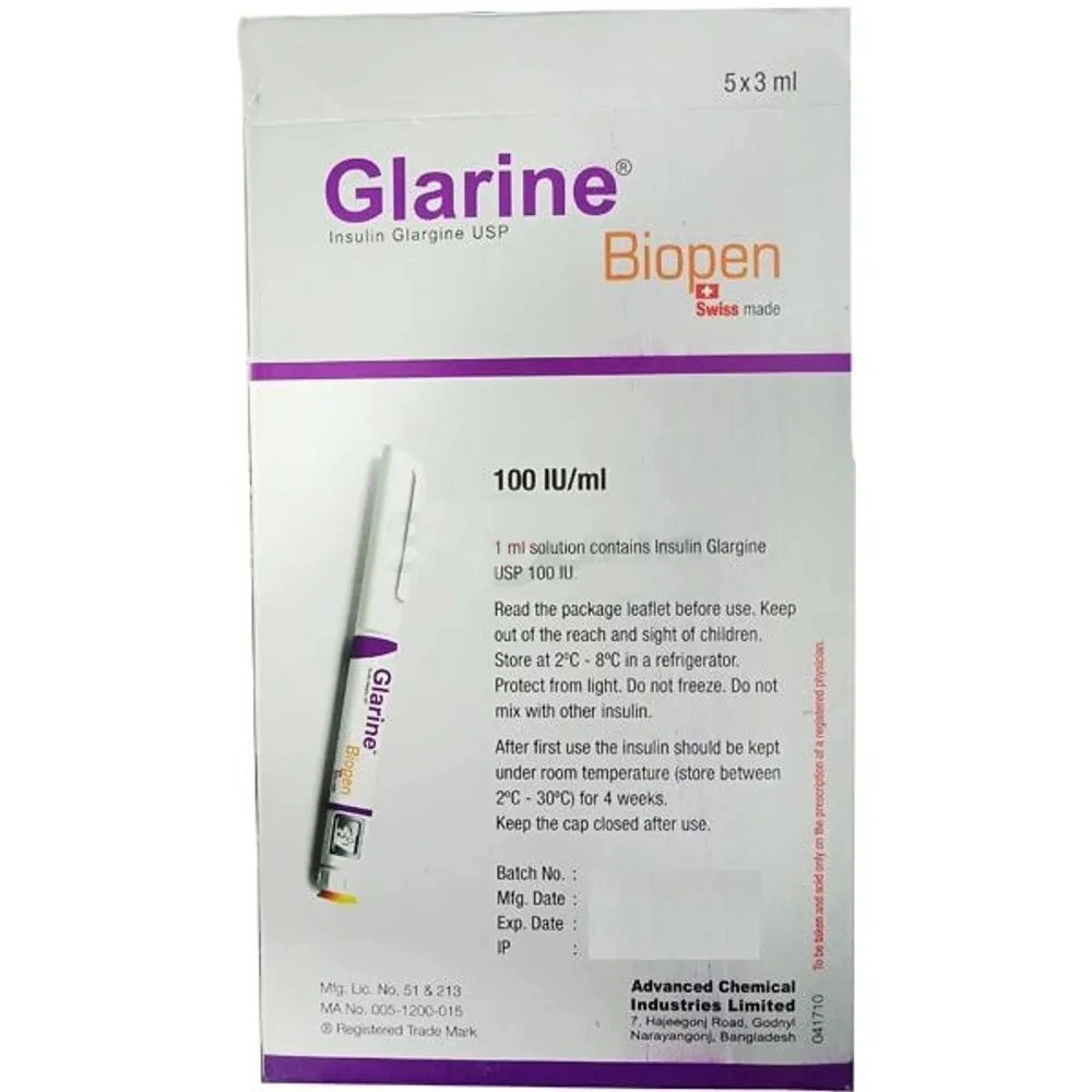Injection Glarine Biopen 100iu/ml(3ml biopen) (1 pcs)