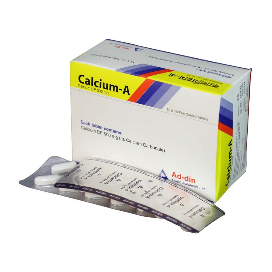 Tablet Calcium-A 500mg (100pcs)