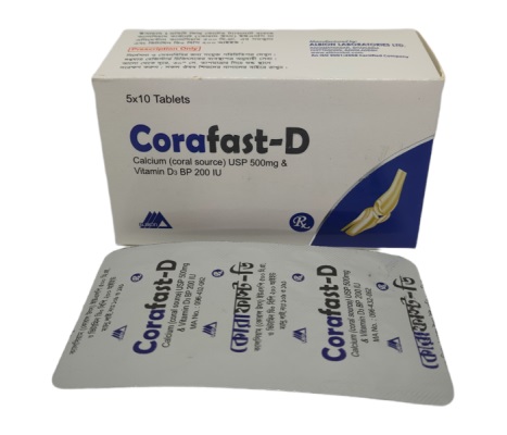 Tablet Corafast-D 500mg+200iu (50pcs)