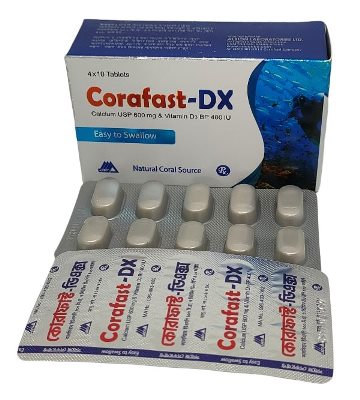 Tablet Corafast-DX 600mg+400iu (40pcs)