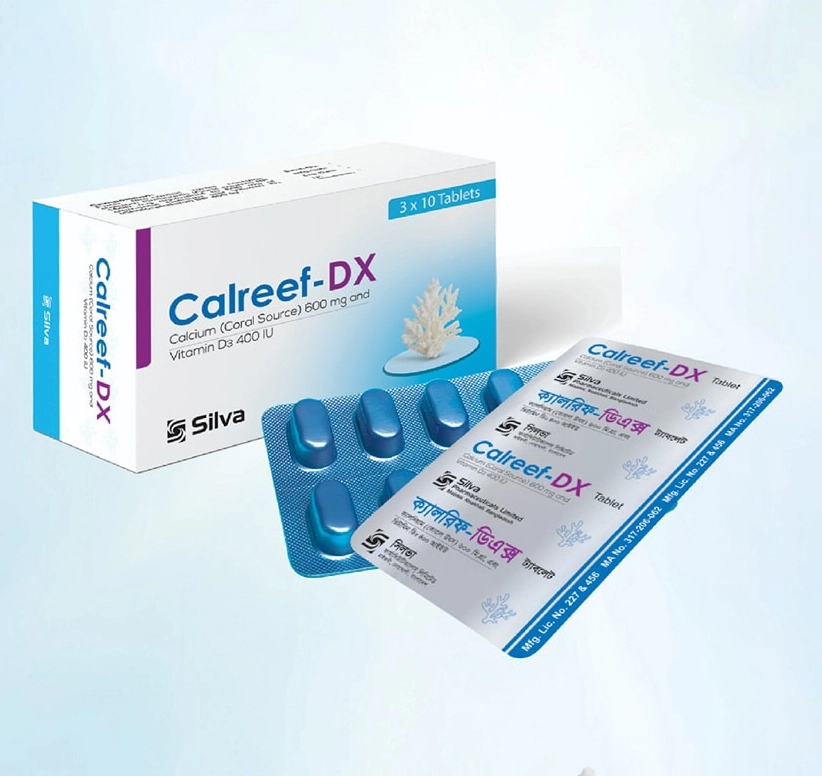 Tablet Calreef-DX 600mg+400iu (30pcs)