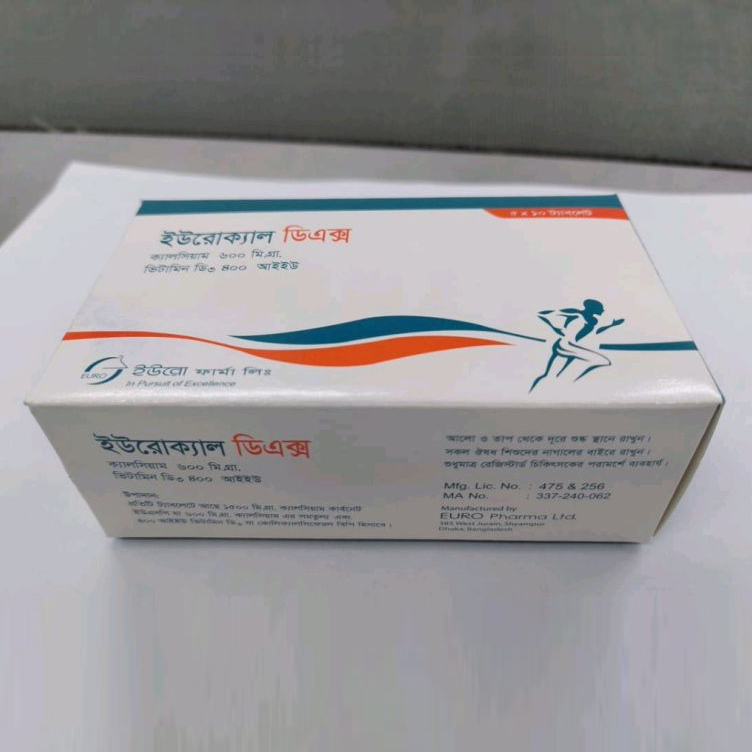 Tablet Eurocal-DX 600mg+400iu (50pcs)