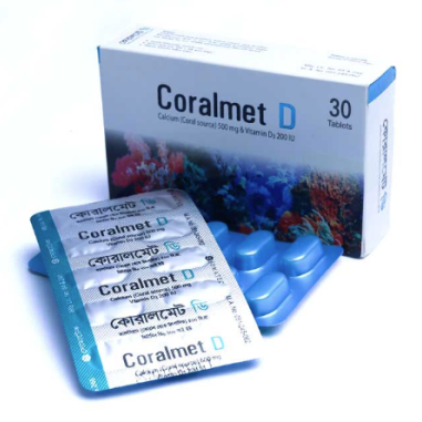 Tablet Coralmet D 500mg+200iu (30pcs)