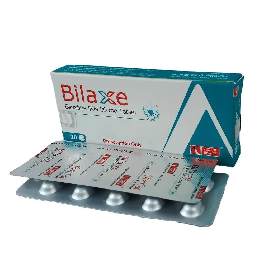 Tablet Bilaxe 20mg (30pcs) (Bilastine Apex)