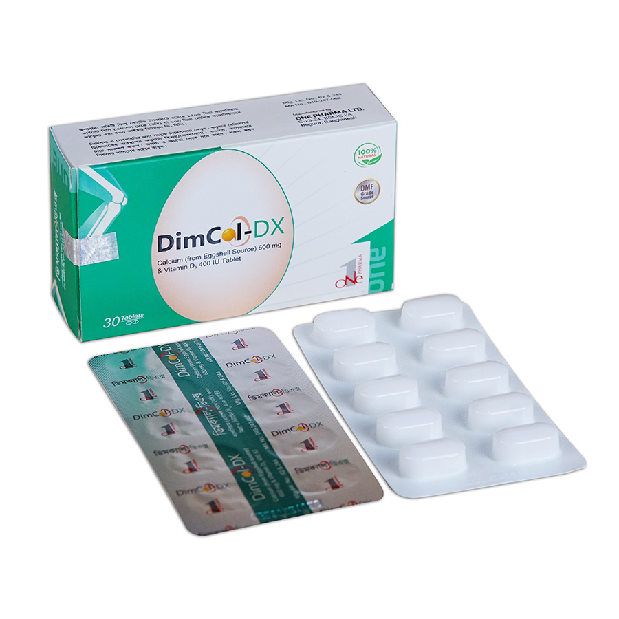 Tablet Dimcal-DX 600mg+400iu (30pcs)