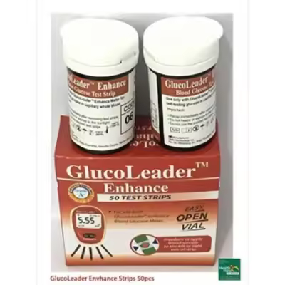 GlucoLeader Enhance (RED) Strips For Blood Glucose  (25Test Strips)_