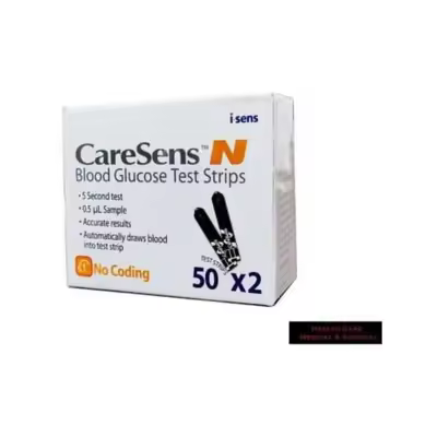 CareSens N 50pc Test Strips for CareSens-N Blood Glucose Meter (50x2)